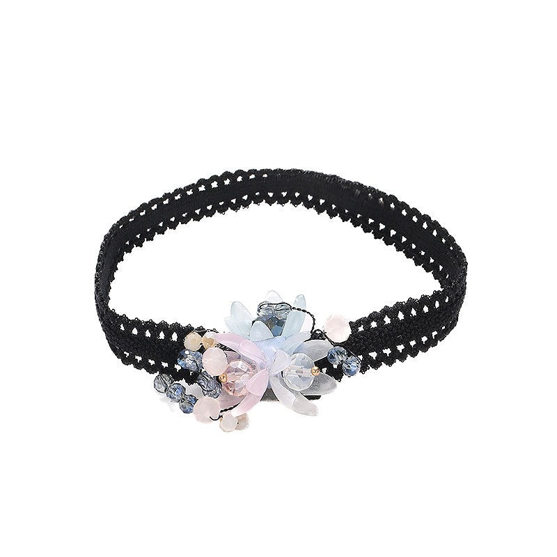 Crystal Flower Anklet | Delicate Glass Crystal Foot Chain Jewelry