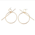 Simple Round Geometric Stud Earrings