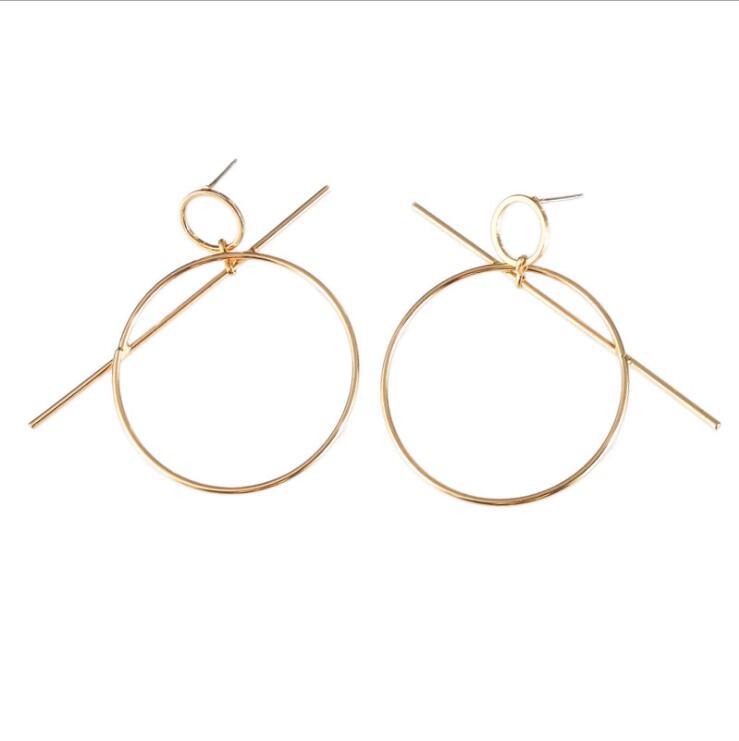 Simple Round Geometric Stud Earrings