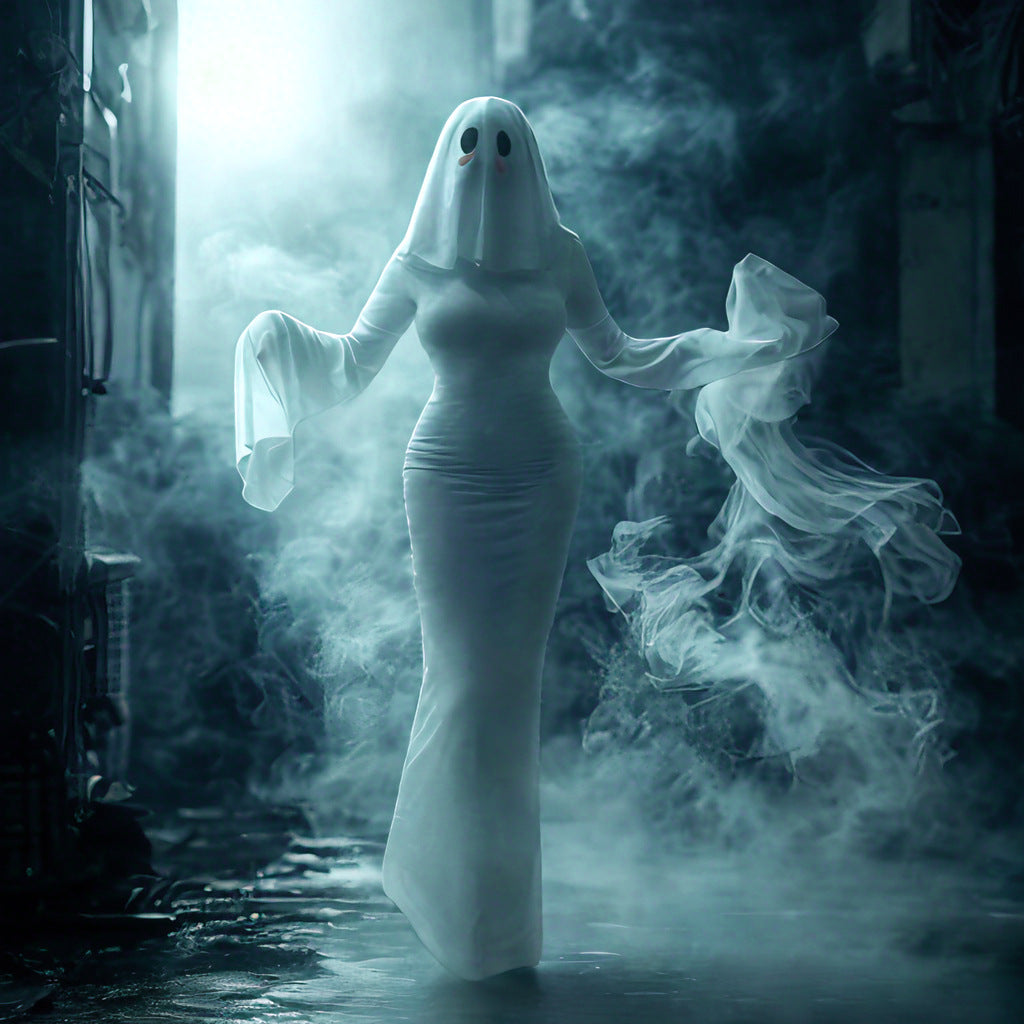 Ghost Girl Halloween Cosplay Dress | Cute Lace Long Sleeve Costume