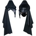 Gothic Vampire Cape & Death God Cloak | Black Jacquard Halloween Costume