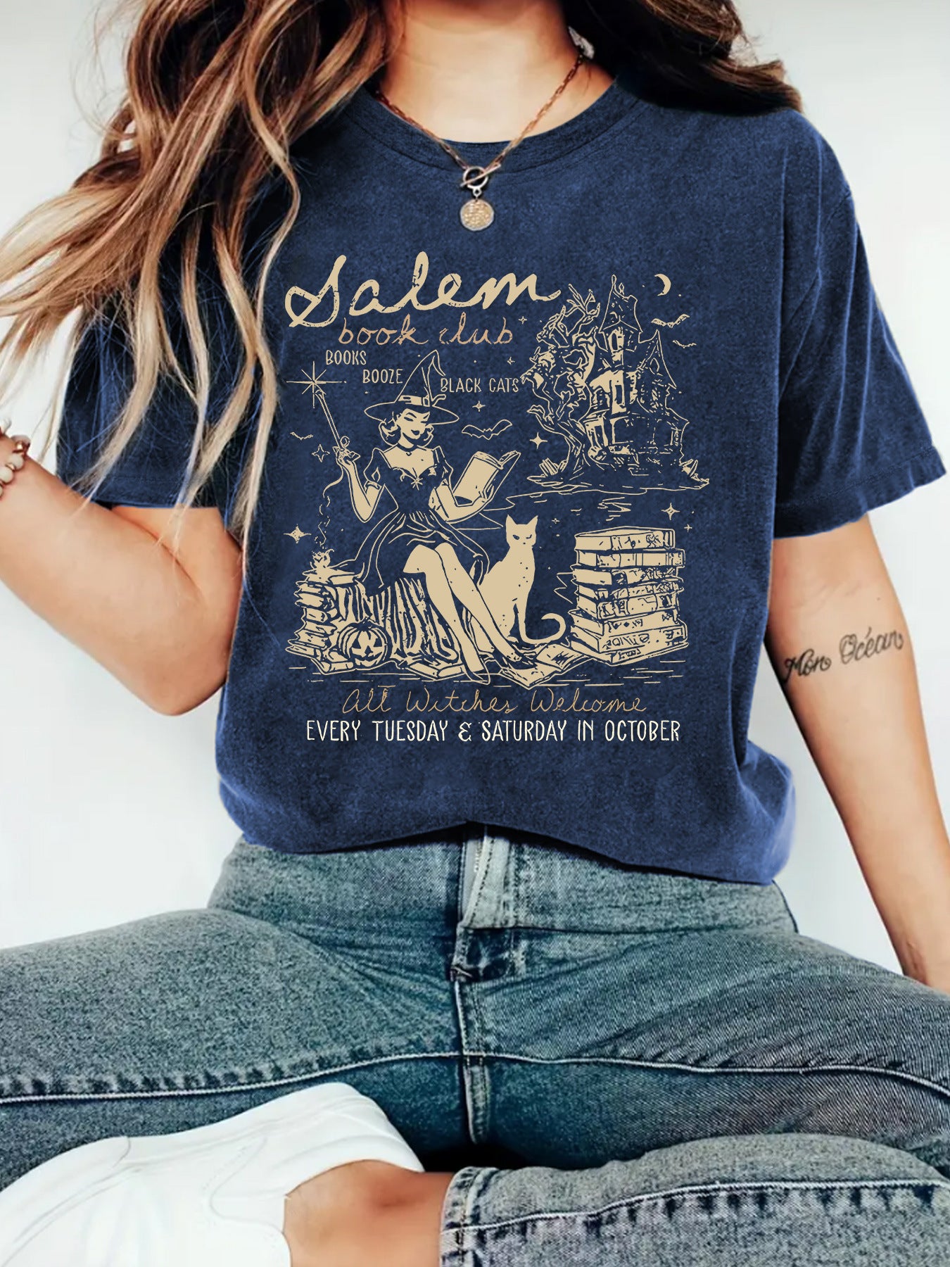 Salem Witch Pattern Short Sleeve Tee
