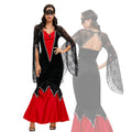 Gothic Vampire Punk Queen Lace Evening Gown | Halloween Costume Dress