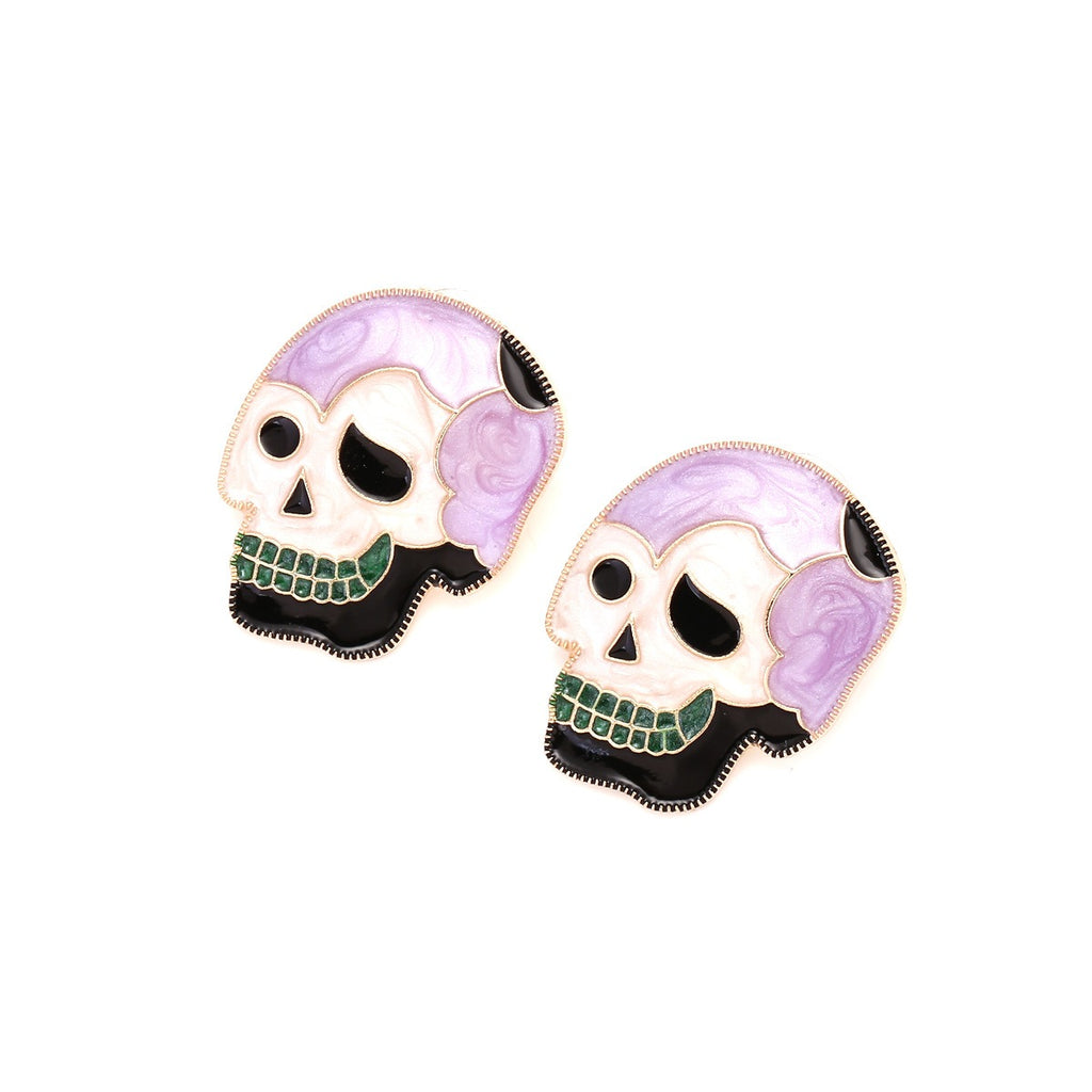 Drip Oil Skeleton Earrings