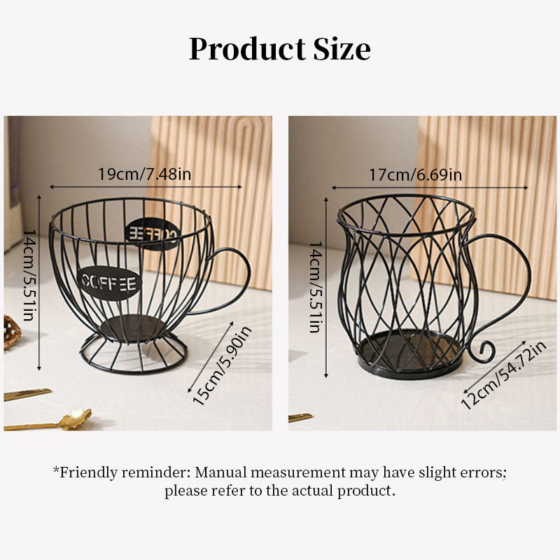 Large Capacity Metal Coffee Capsule Holder | Organizer & Dispenser for Nespresso, Keurig Capsules