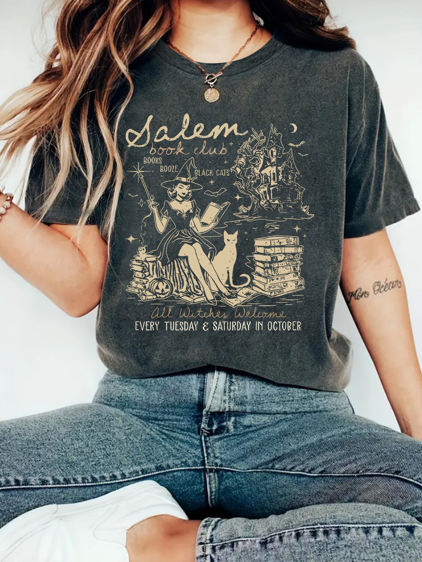 Salem Witch Pattern Short Sleeve Tee
