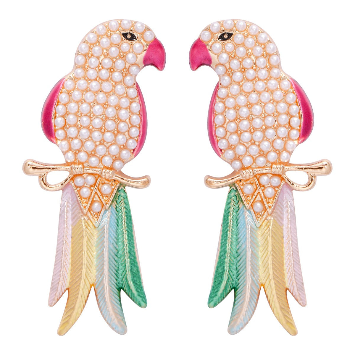 Enchanted Aviary Crystal Bird Stud Earrings