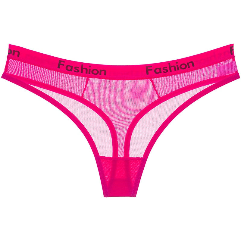 Sheer Hollow Thong Briefs