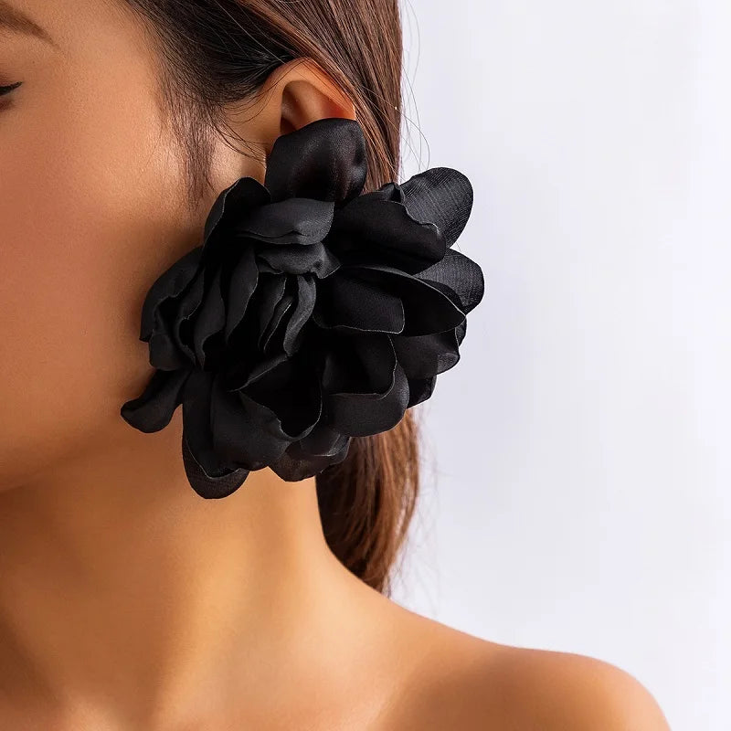 Enchanted Bloom Satin Flower Earrings