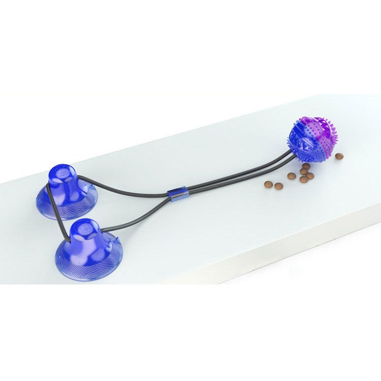 Dog Toy Double Suction Cup Pull Rope Molar Bite Leakage Resistant Food Ball Pet Products