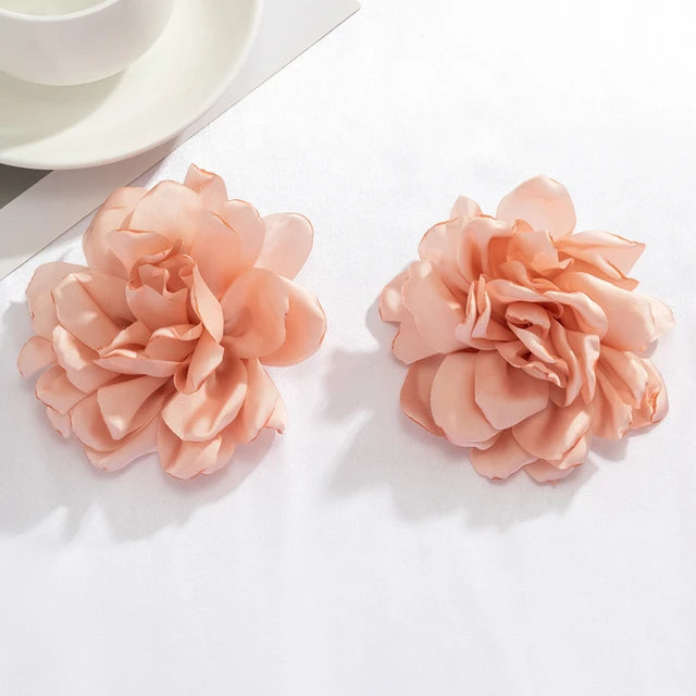 Enchanted Bloom Satin Flower Earrings