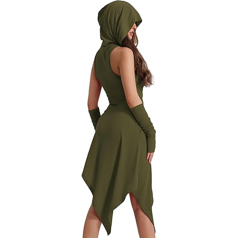 Medieval Gothic Hooded Costume Dress