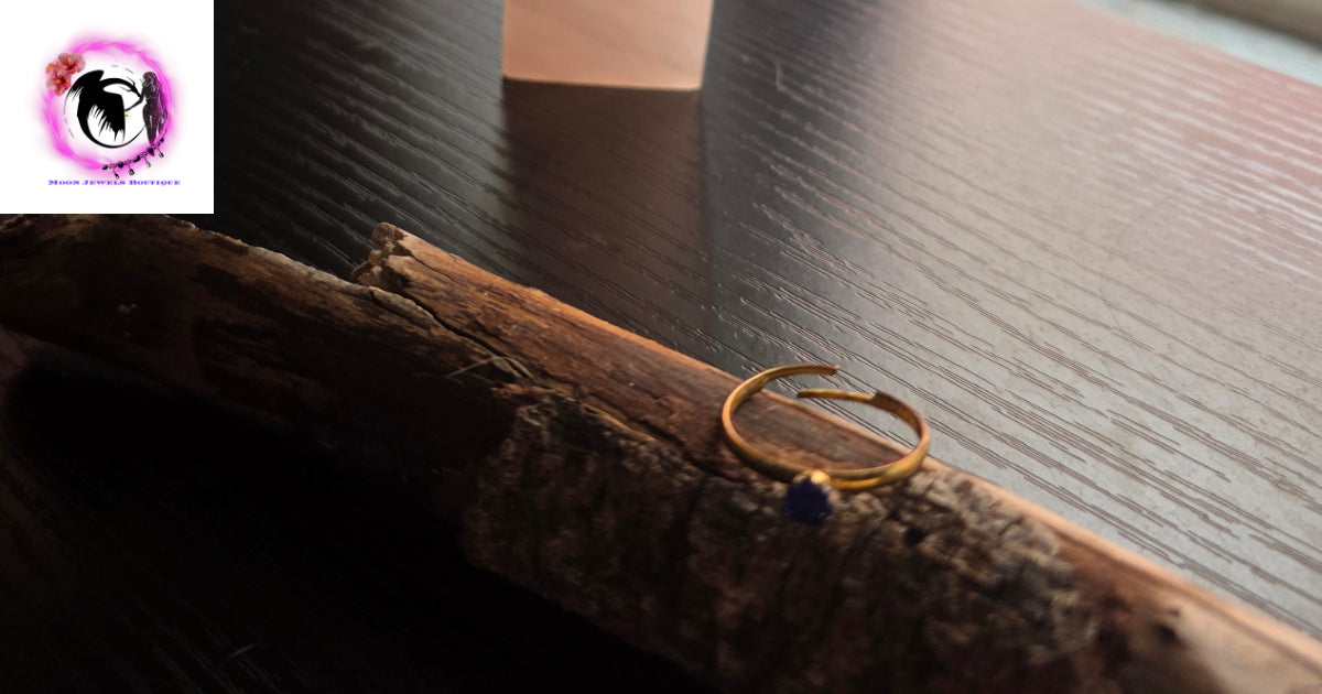 👑 Midnight Blue Vintage-Inspired Adjustable Ring 👑