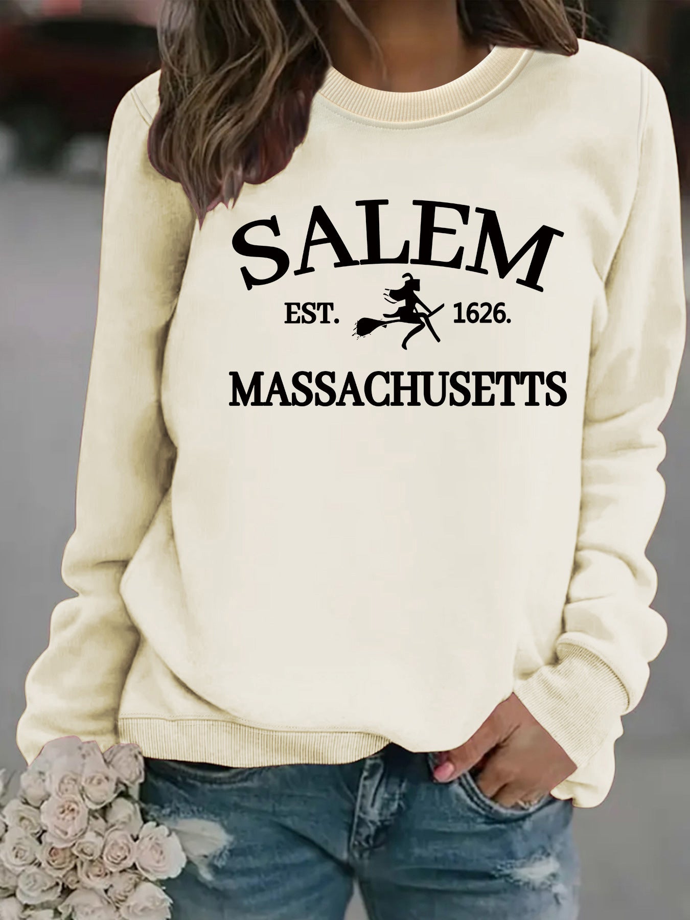 🧙‍♀️ Witch Print Loose Hoodie