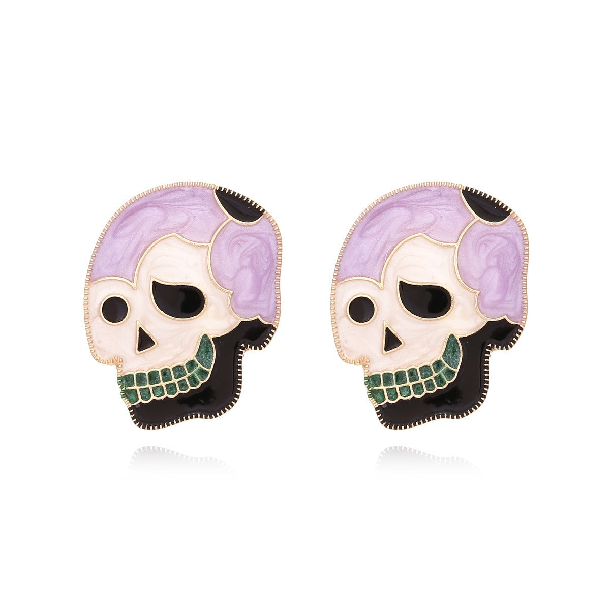 Drip Oil Skeleton Earrings