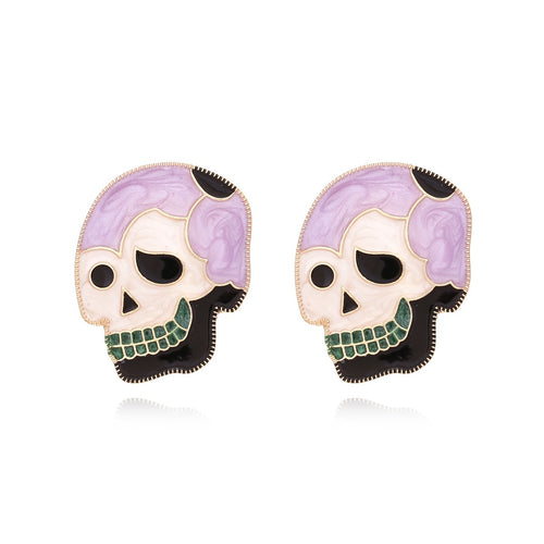 Drip Oil Skeleton Earrings