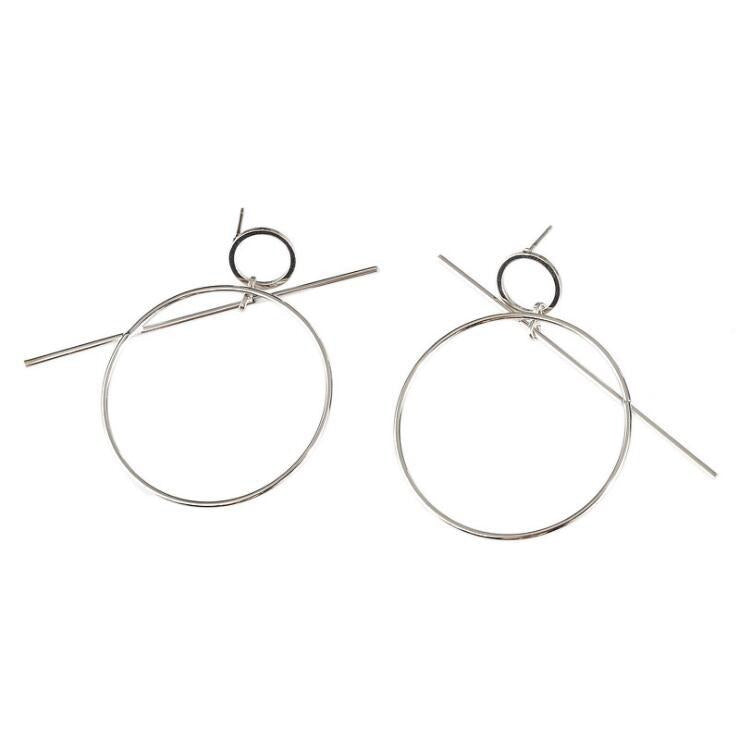 Simple Round Geometric Stud Earrings