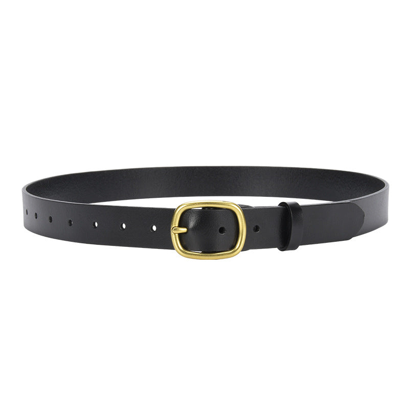 Women's Fashion Genuine Leather Cummerbunds Female Dress Corsets Waistband Belts Decoration Narrow Belt