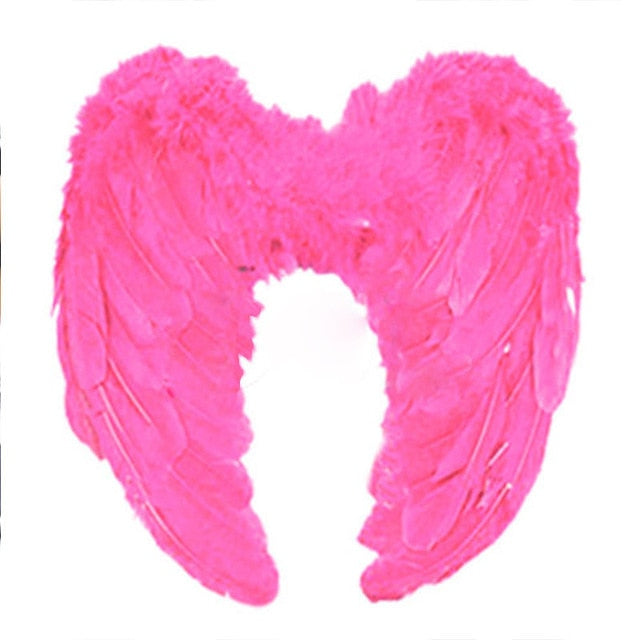 Adult Feather Angel Wings | Halloween Cosplay & Fairy Costume Prop | 4 Colors