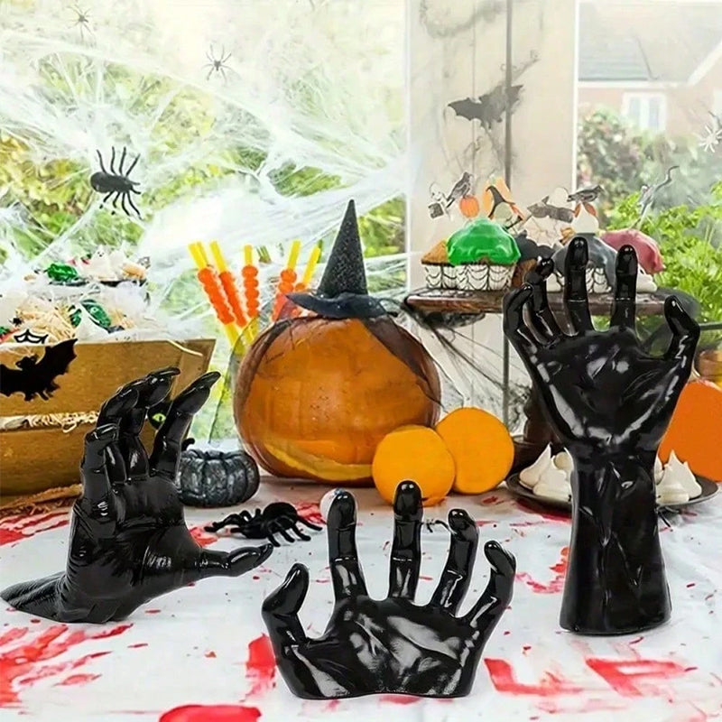 Gothic Spooky Hands & Bat Sticker Decor Kit