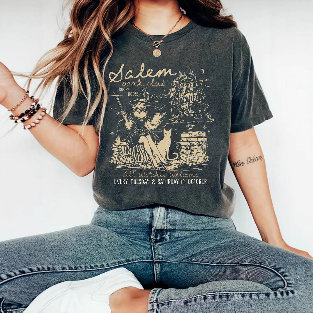 Salem Witch Pattern Short Sleeve Tee