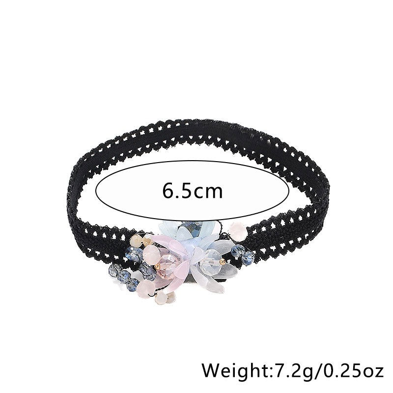 Crystal Flower Anklet | Delicate Glass Crystal Foot Chain Jewelry