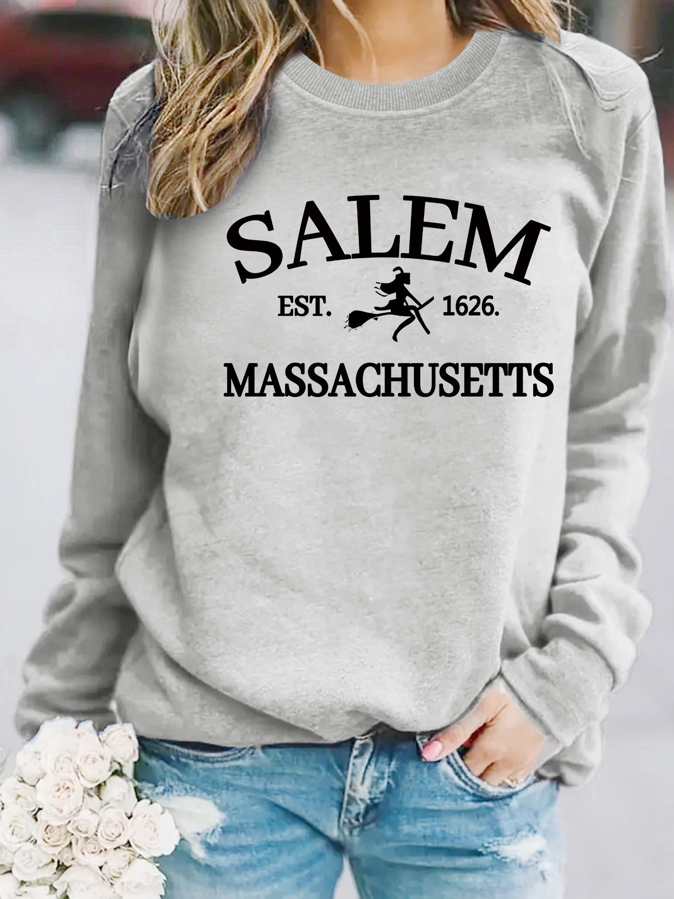 🧙‍♀️ Witch Print Loose Hoodie