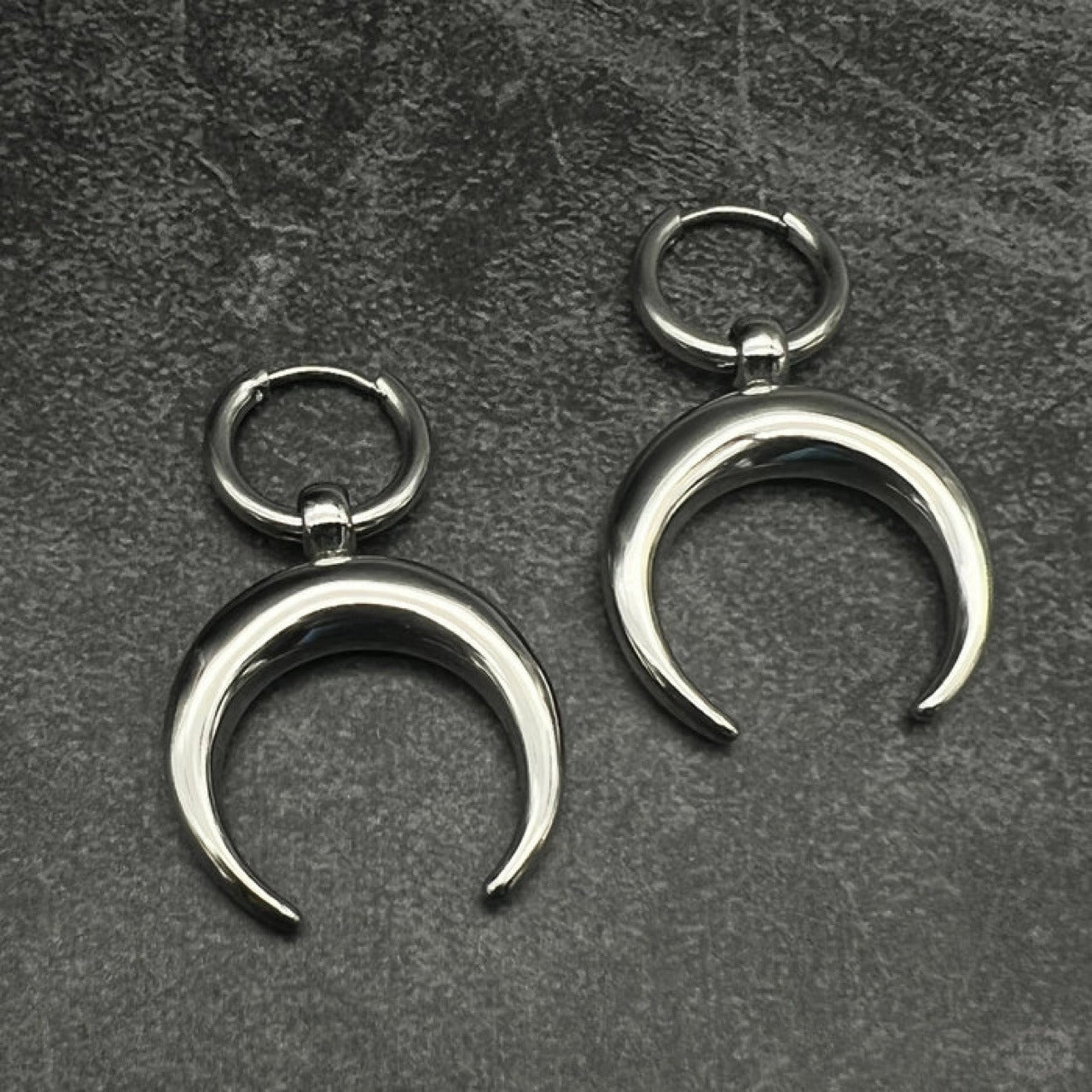 Gothic Moon Ring Earrings