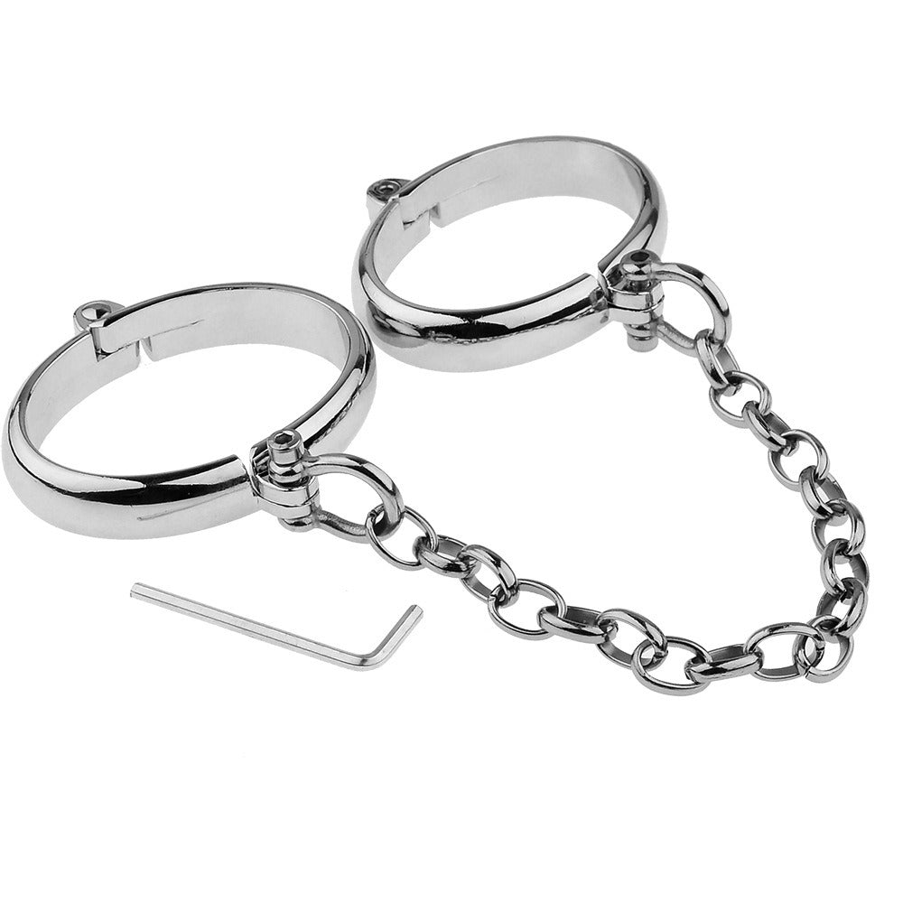 Metal Oval Handcuffs & Ankle Shackles
