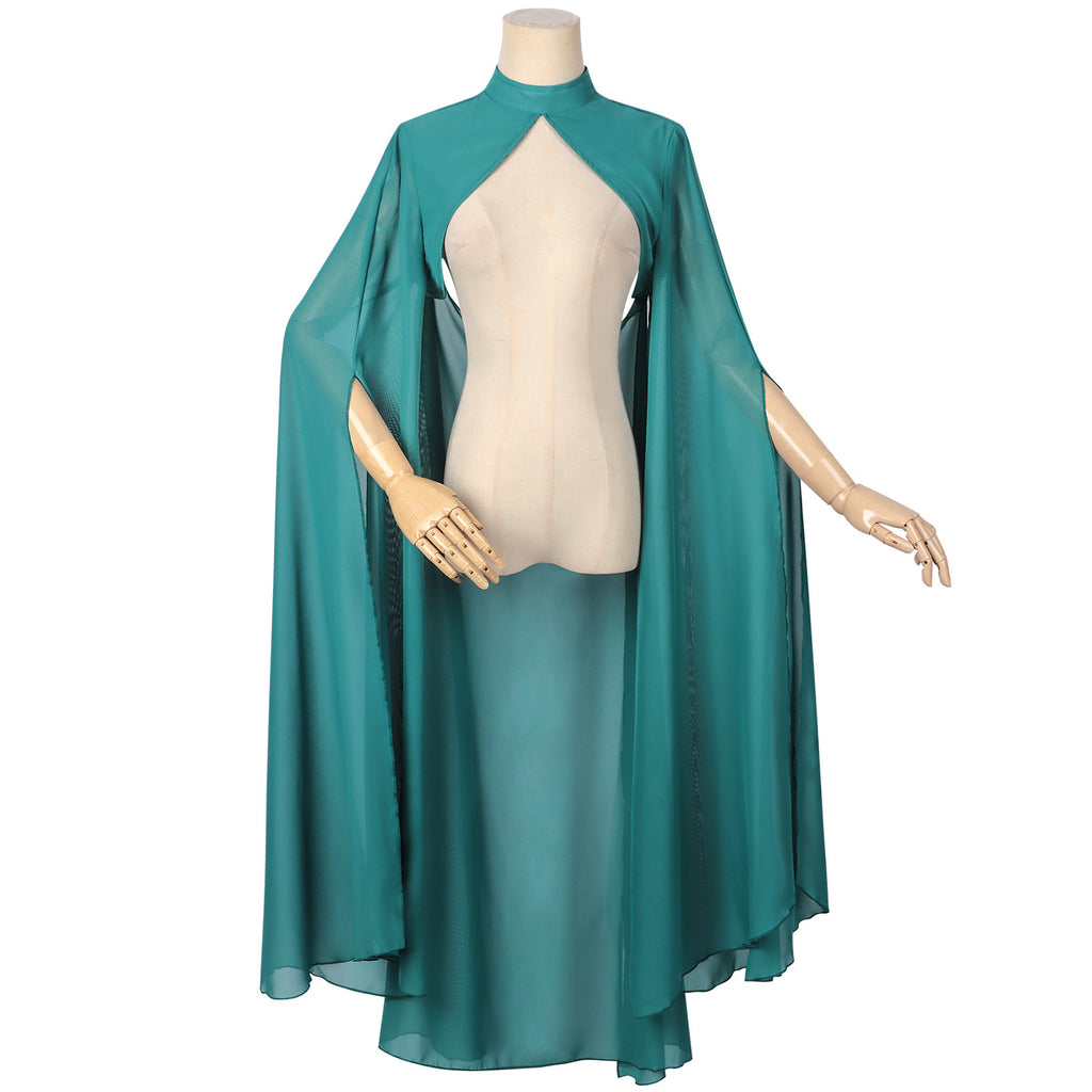 Gothic Chiffon Cape Wedding Shawl Long Wrap Multi-color Party Cloak for Women