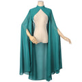 Gothic Chiffon Cape Wedding Shawl Long Wrap Multi-color Party Cloak for Women