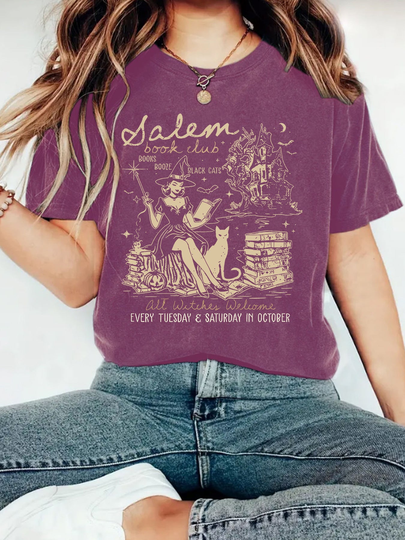 Salem Witch Pattern Short Sleeve Tee