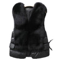 Minimalist V-Neck Down Vest | 90% Duck Down, Patchwork Pockets | Black & Coffee