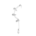 Gothic Devil Minion Ear Clips | No-Pierce Alloy Ear Bone Cuff | Punk Dark Jewelry | White & Gold