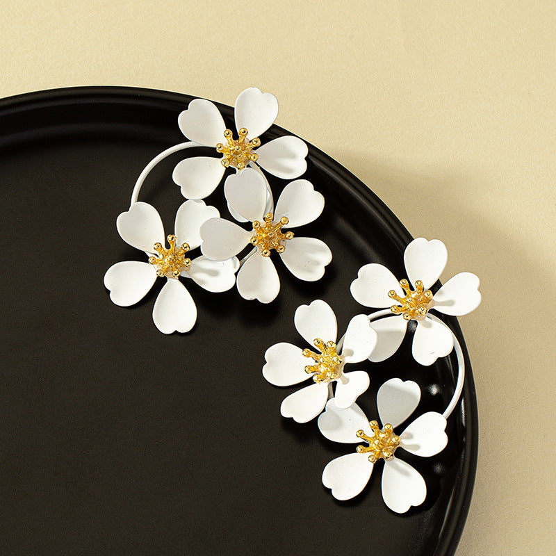 Vintage Camellia Flower Earrings – 9 Colors