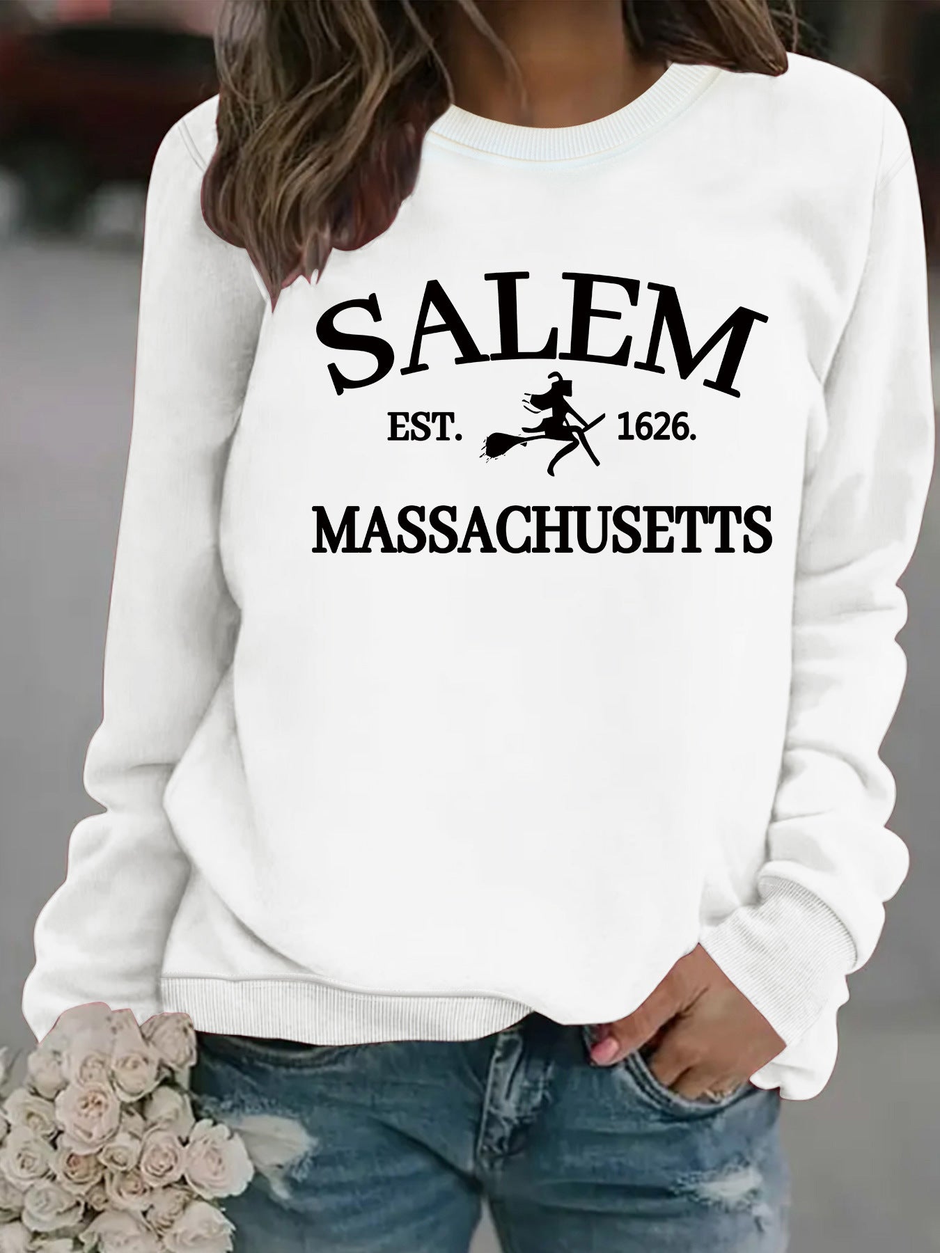 🧙‍♀️ Witch Print Loose Hoodie