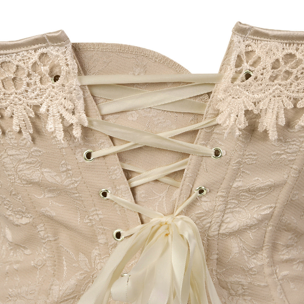 Steampunk Gothic Overbust Corset – Lace-Up Boned Bustier