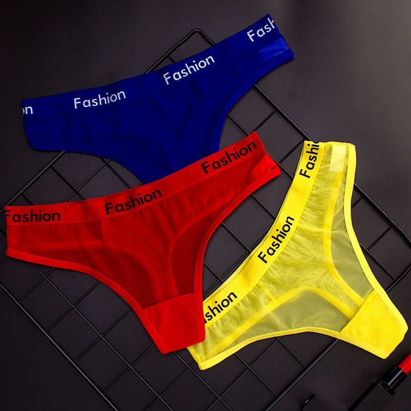 Sheer Hollow Thong Briefs