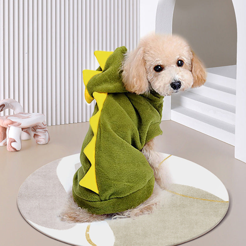Dinosaur Dog Halloween Costume | Cotton Transformation Dress | Sizes XS–XL