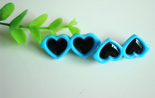 Pet Hair Bow Clips — Resin Love Glasses Hairpin Set (2pcs)