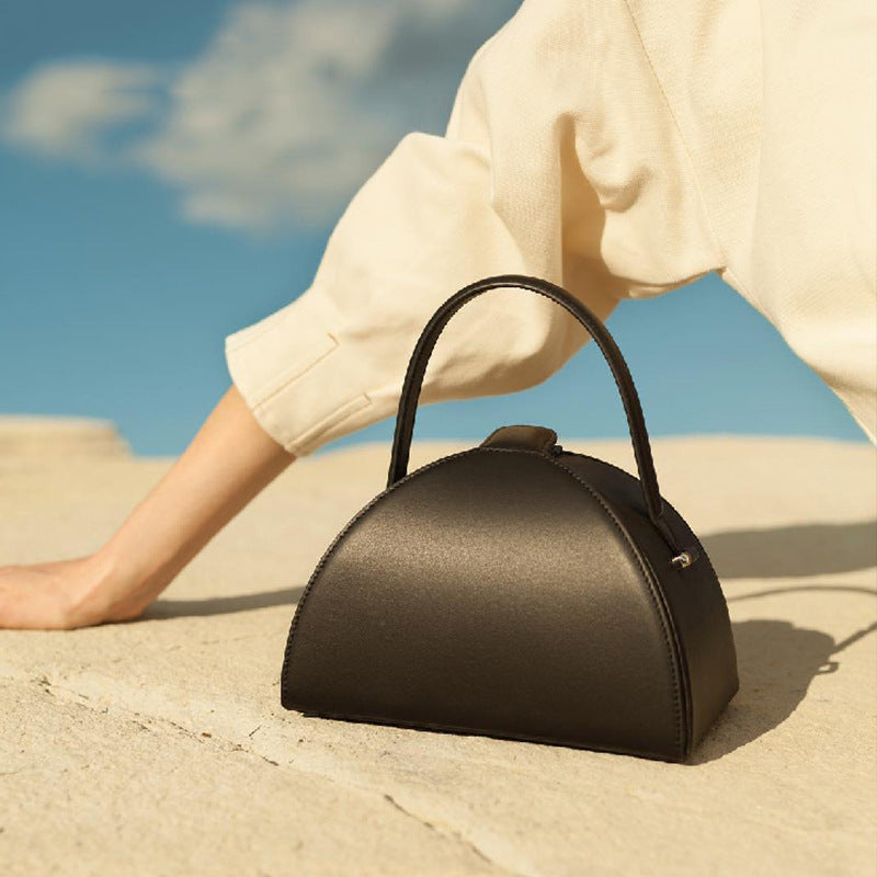 Half Moon Crossbody Bag — Dark Aesthetic Single Shoulder