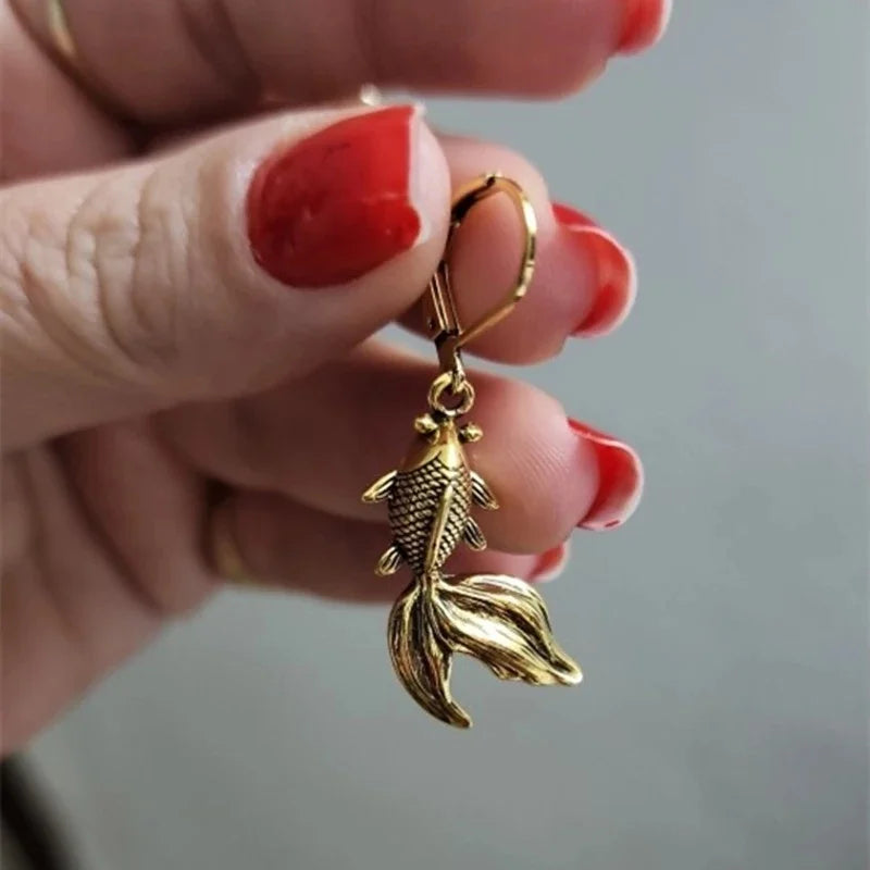 Alloy Goldfish Earrings
