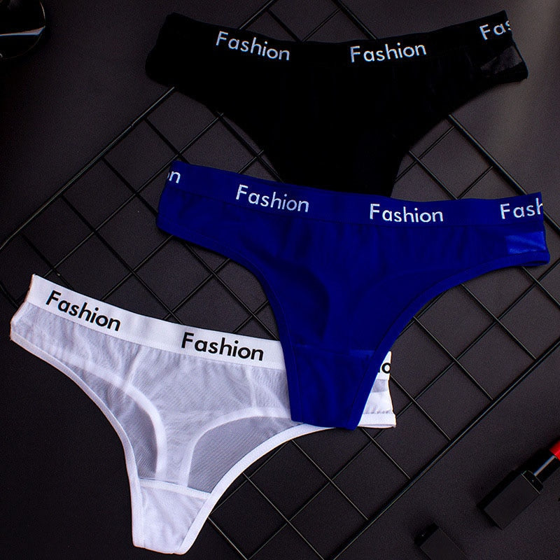 Sheer Hollow Thong Briefs
