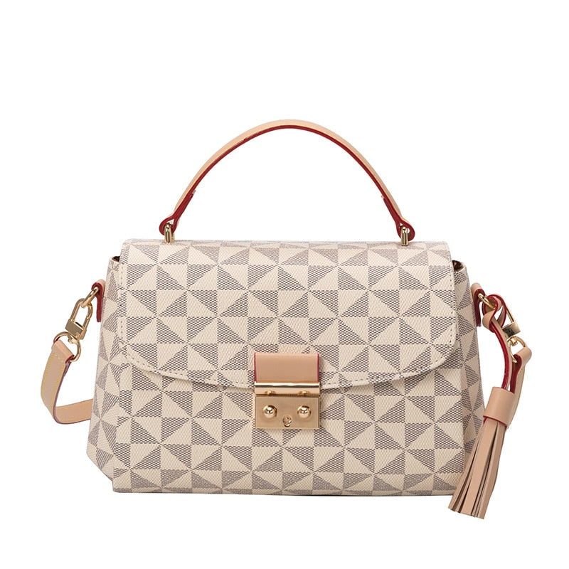Plaid Vintage Shoulder Bag — Crossbody & Top Handle