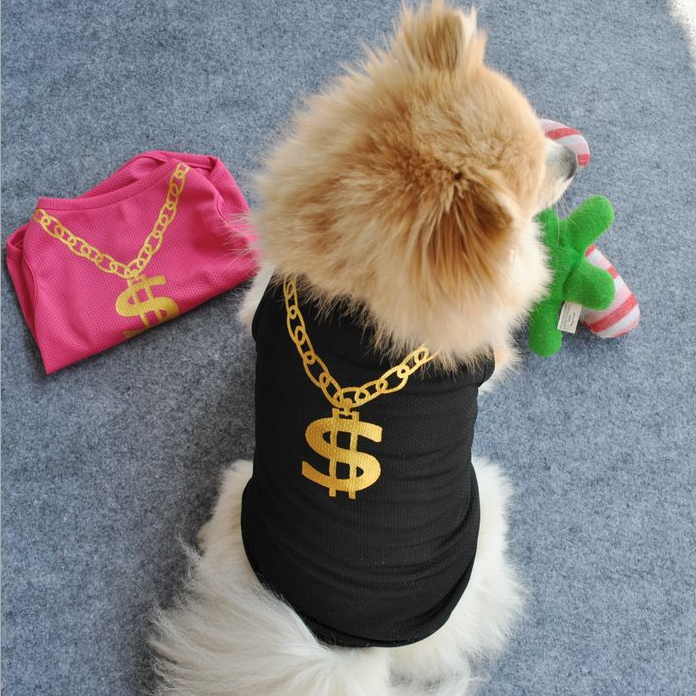 Dollar Sign Dog Vest — Pet T-Shirt