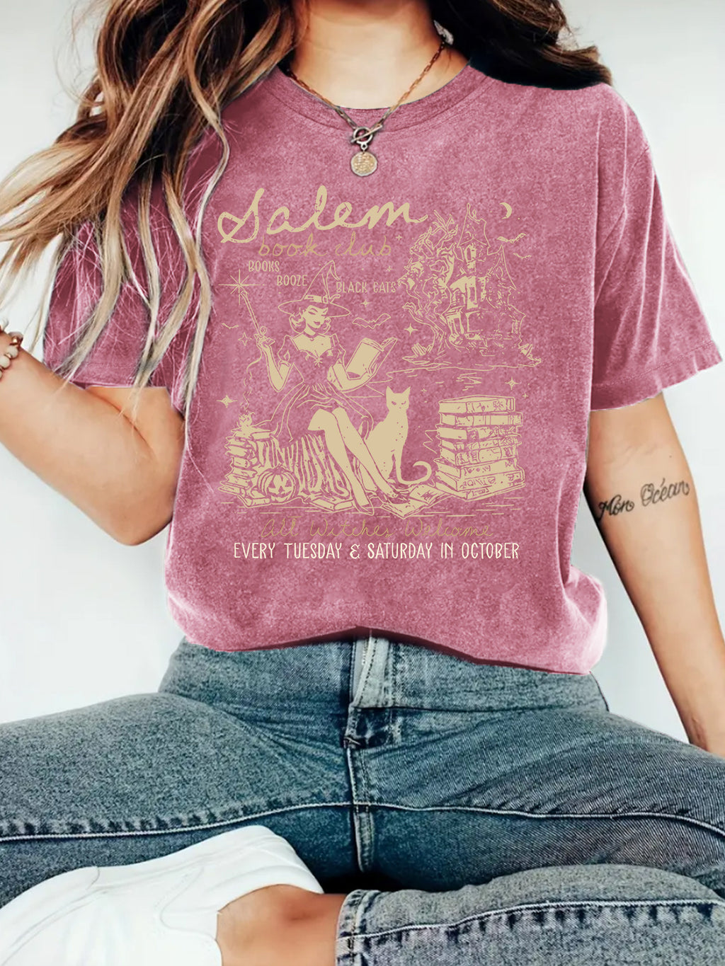 Salem Witch Pattern Short Sleeve Tee