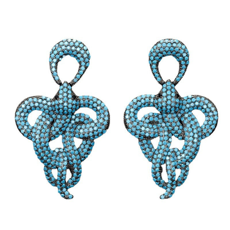 Micro-Encrusted Snake Earrings