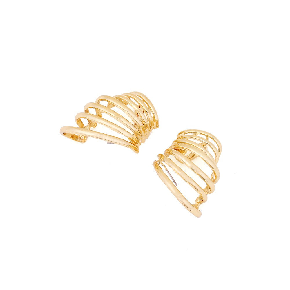 Retro Multi-Layer Hoop Earrings – Full Ear Statement