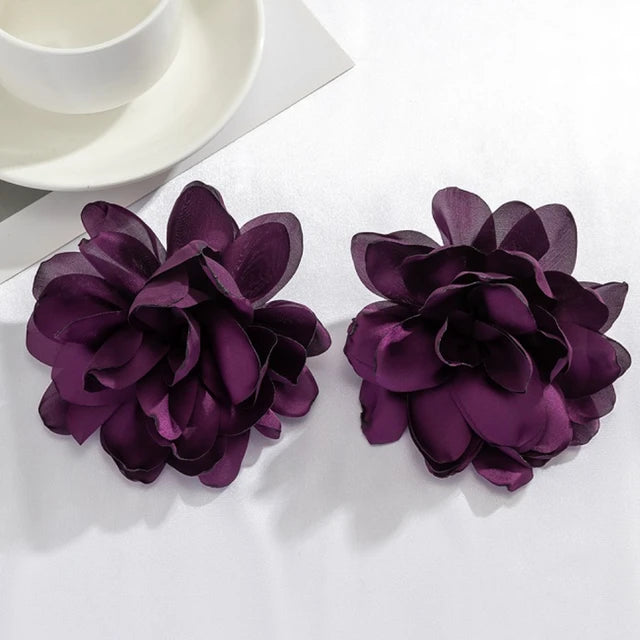 Enchanted Bloom Satin Flower Earrings