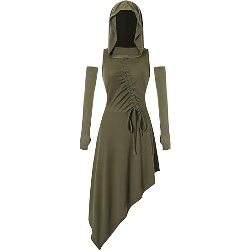 Medieval Gothic Hooded Costume Dress